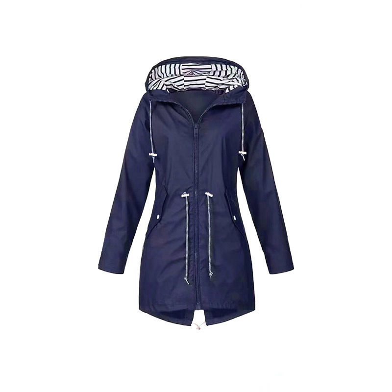Thumbnail: Women's Waterproof Hiking Jacket with Hood Winter Outdoor Zip Up Windproof Fleec