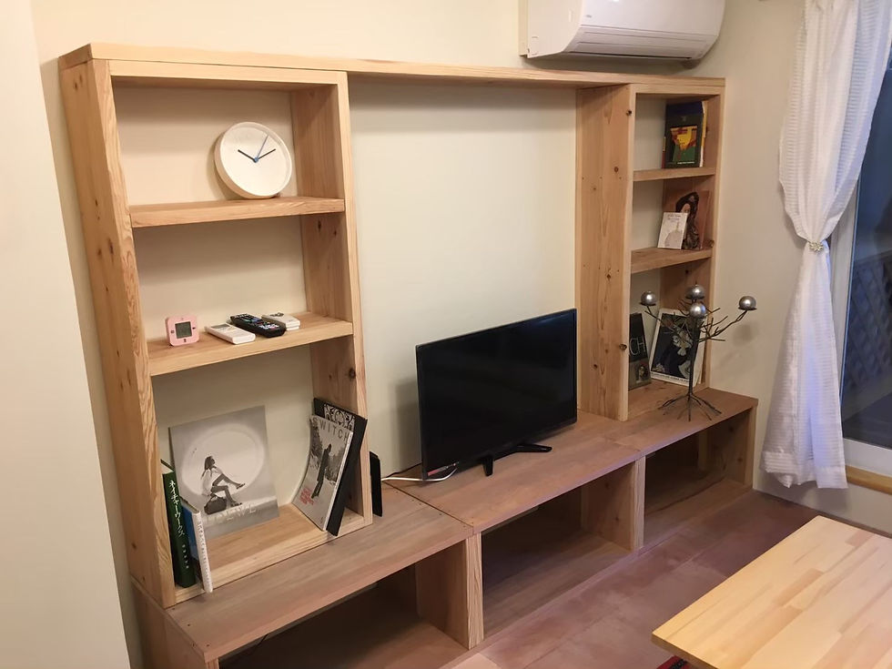 棚などの家具も空きプロで制作