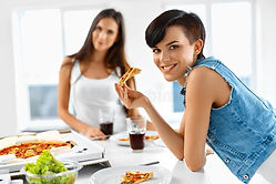 eating-fast-food-friends-eating-pizza-home-party-leisure-cel-happy-beautiful-laughing-drin