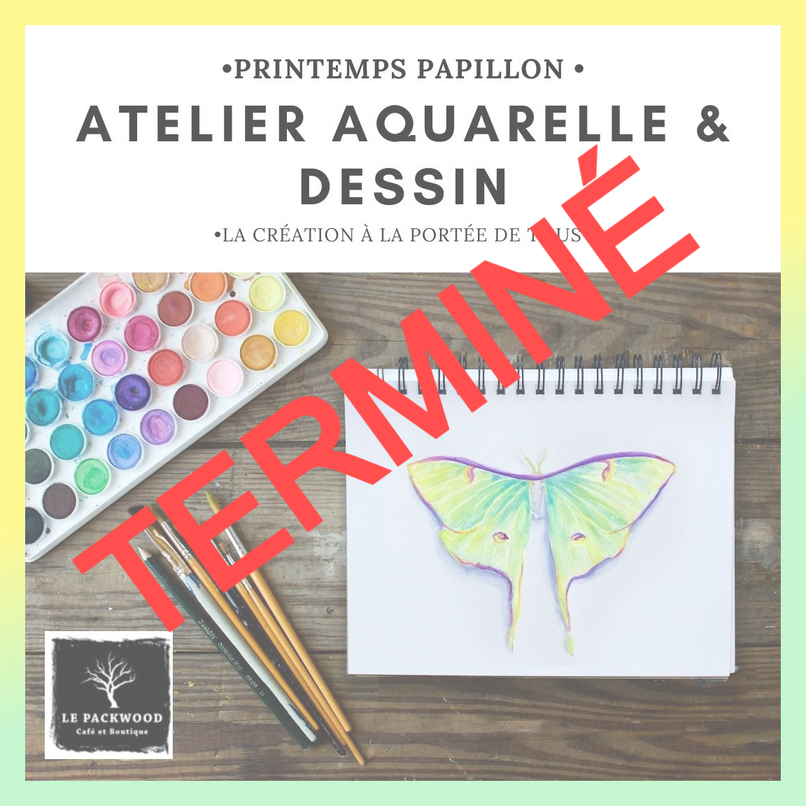 ATELIER aquarelle & dessin | Printemps papillon | 2 avril