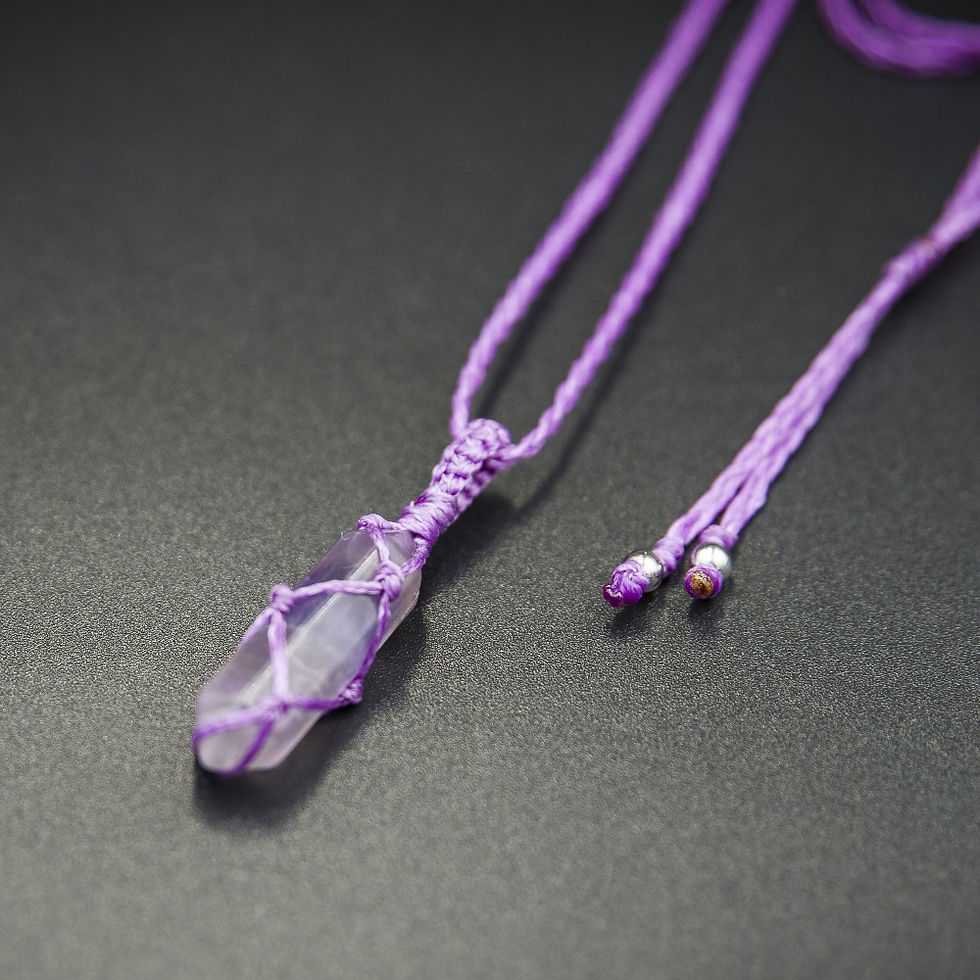 Thumbnail: LONG PURPLE AMETHYST PURPLE NECKLACE