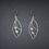 Thumbnail: SILVER LEAF EARRINGS WITH CRYSTALS