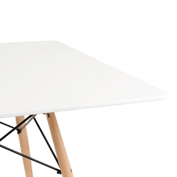 Miniatura: Mesa comedor tipo Eames DSW Cuadrada Blanca