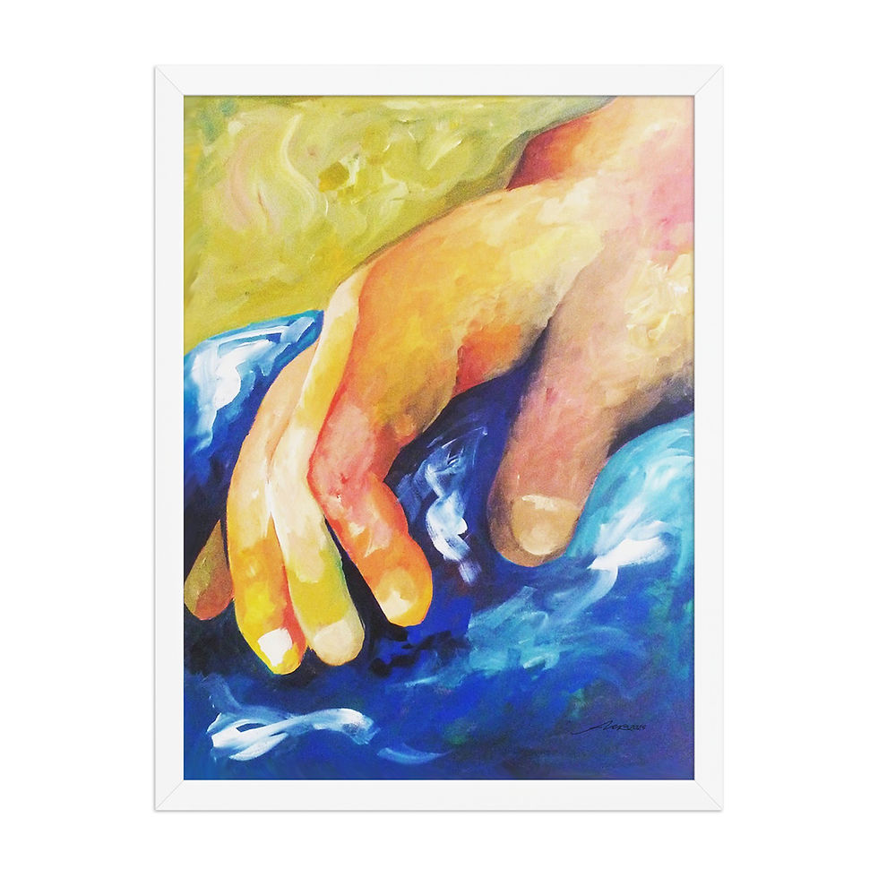 Thumbnail: "Curves II" Acrylic Painting - Framed poster print