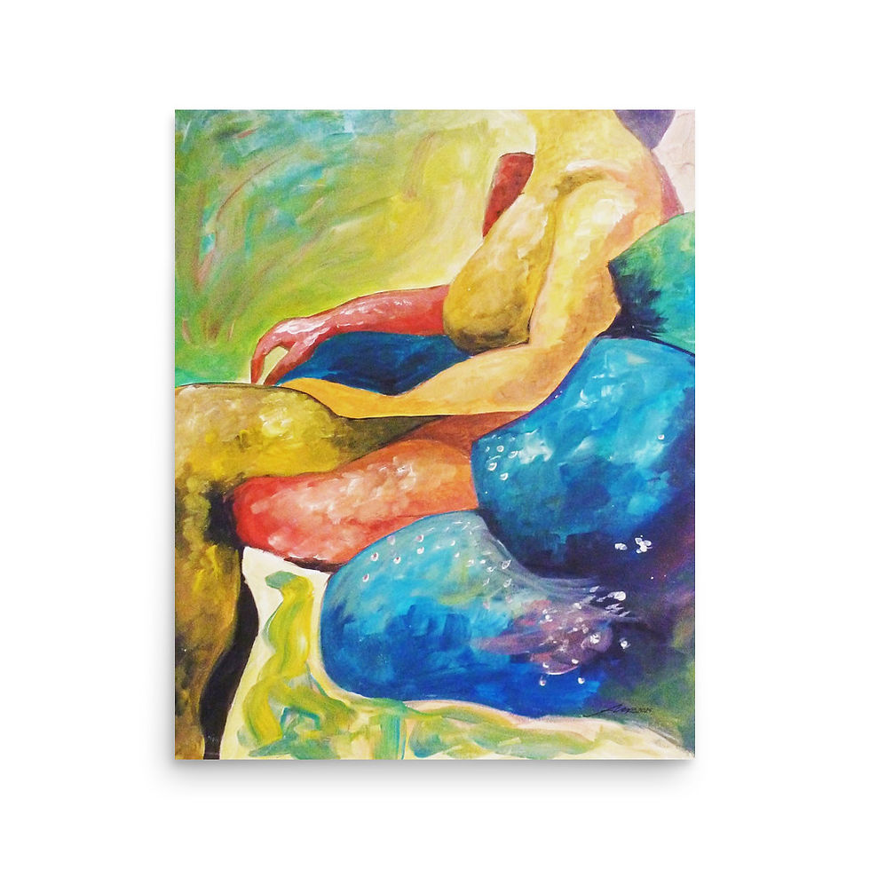 "Curves" Acrylic Painting - Print, Poster