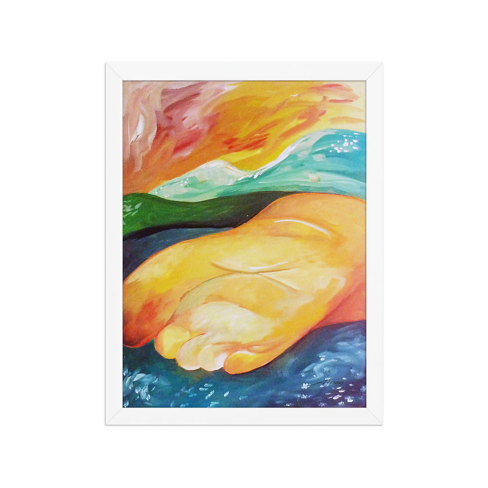 Thumbnail: "Curves III" - Acrylic Painting Print - Framed poster