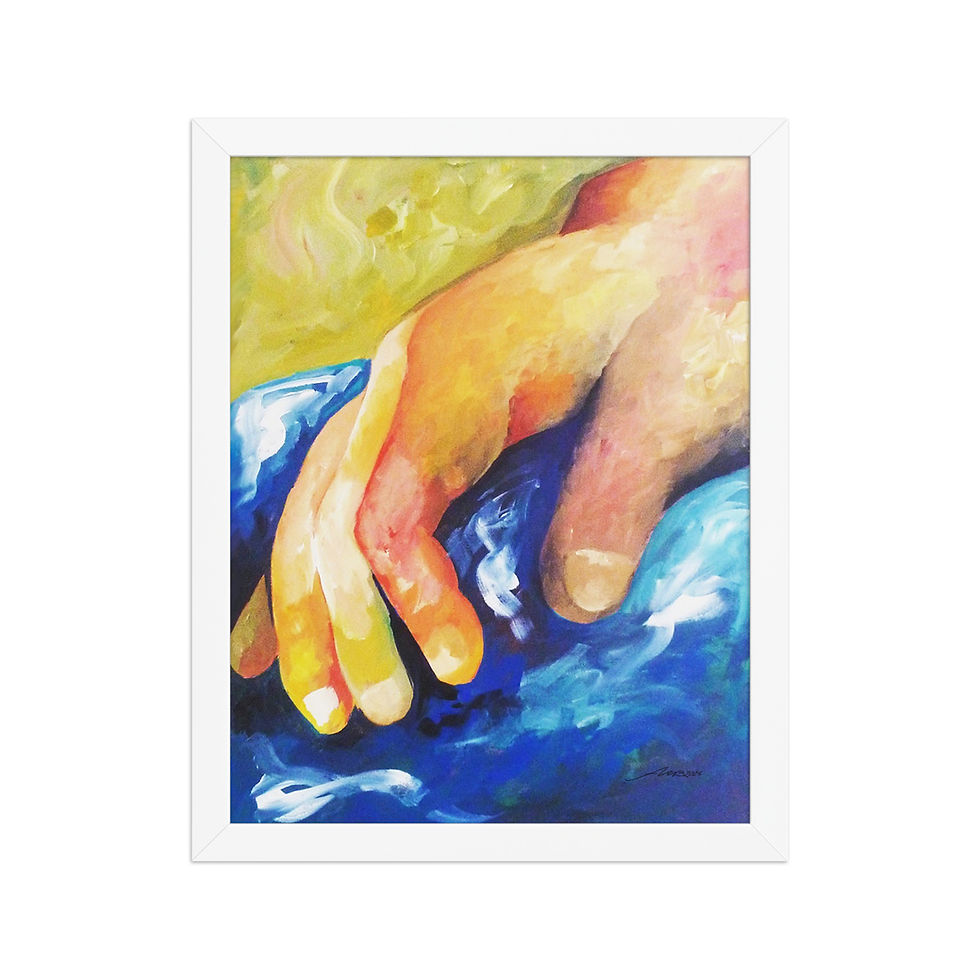 Thumbnail: "Curves II" Acrylic Painting - Framed poster print