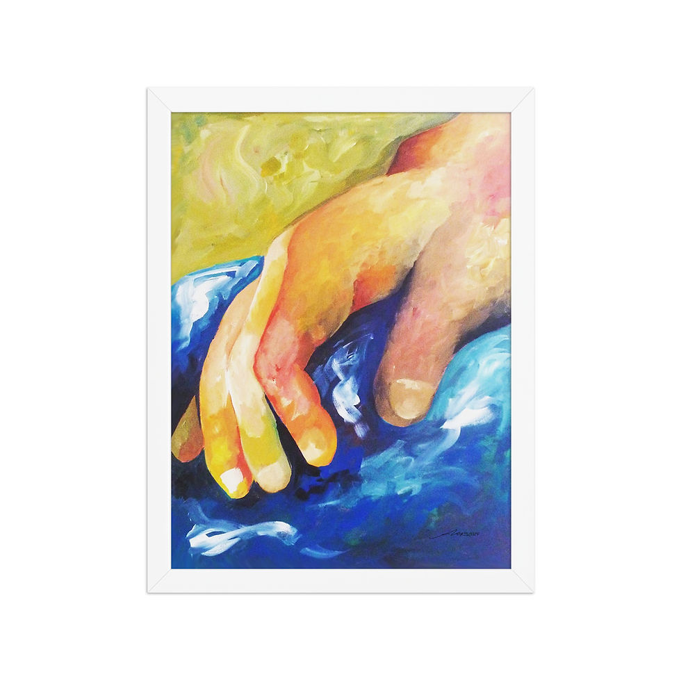 Thumbnail: "Curves II" Acrylic Painting - Framed poster print