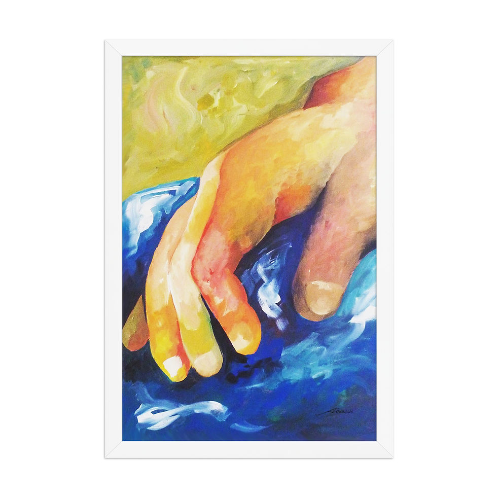 Thumbnail: "Curves II" Acrylic Painting - Framed poster print