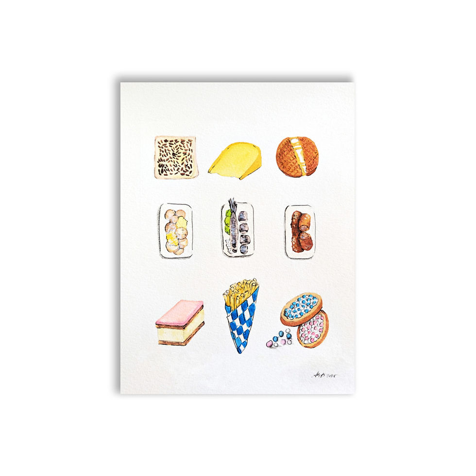 Thumbnail: "Iets Lekkers" Watercolor Dutch Food Poster