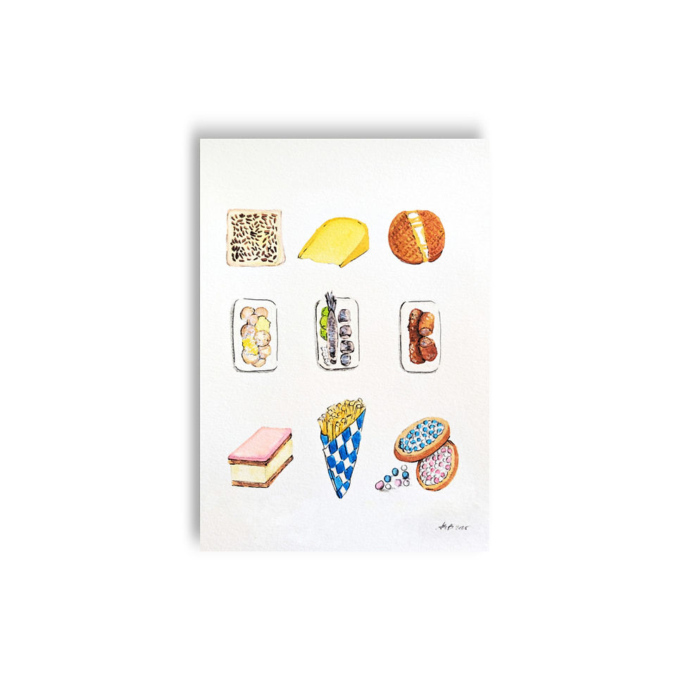 "Iets Lekkers" Watercolor Dutch Food Poster