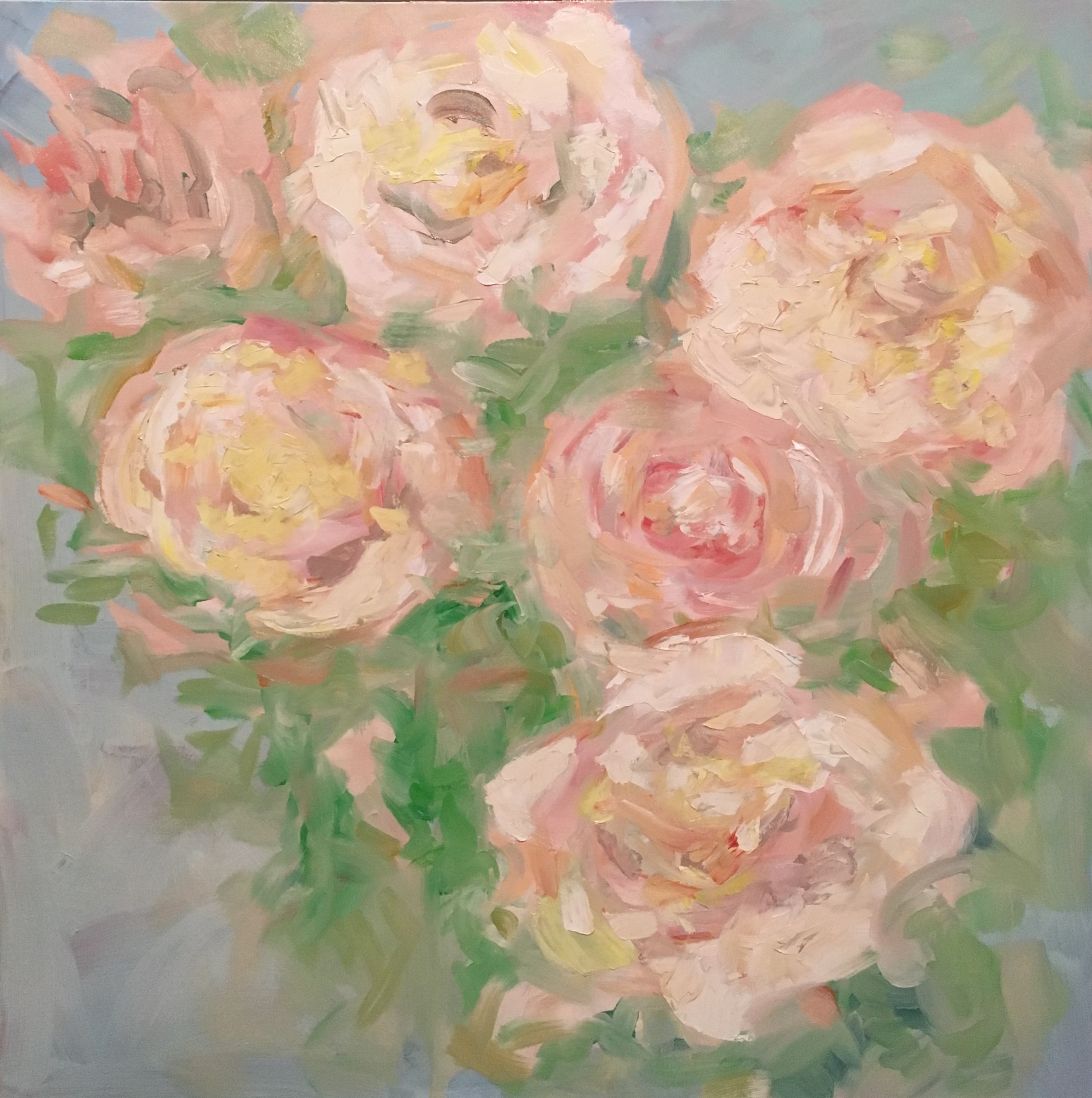 Peonies Pink and Blue