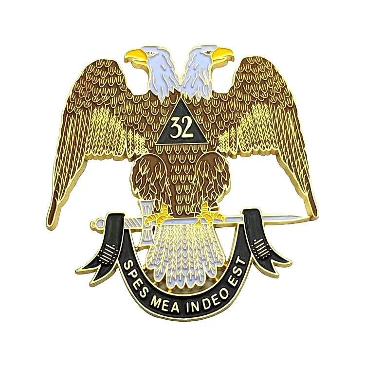 Thumbnail: Masonic Car Emblems 3" Compass and Square Masonsticker With Red Adhesive