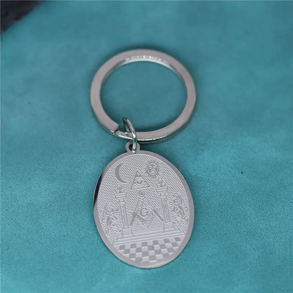 Thumbnail: Freemasonry Symbol Mason Pendant Keychain Stainless Steel