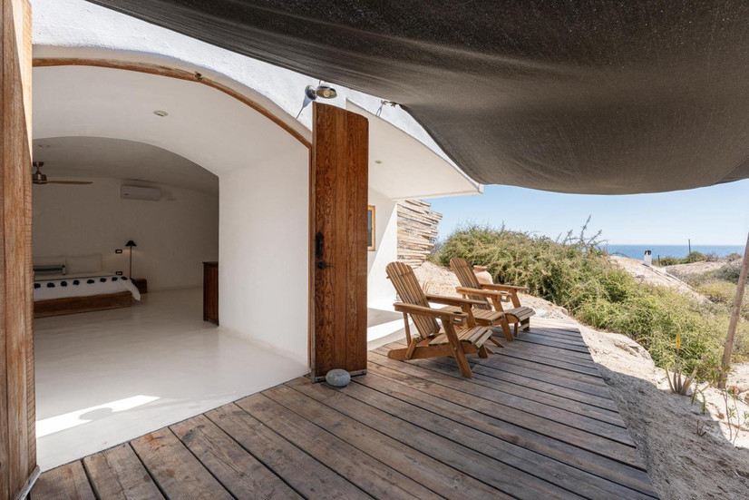 eco lodge con piscina a sfioro vista Mar di Cortés, perfetto per viaggio di nozze avventuroso