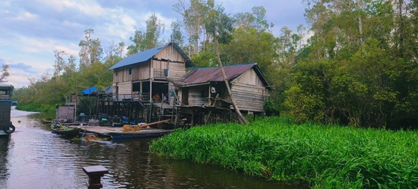 ABITAZIONE IN KALIMANTAN, BORNEO INDONESIANO