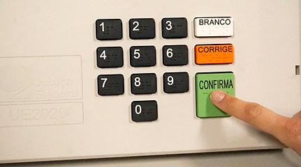 teclado da urna eletrônica brasileira