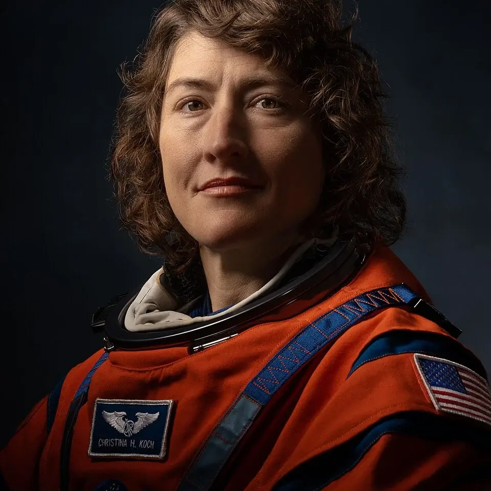 Christina Koch NASA astronaut during her historic Artemis II journey around the Moon