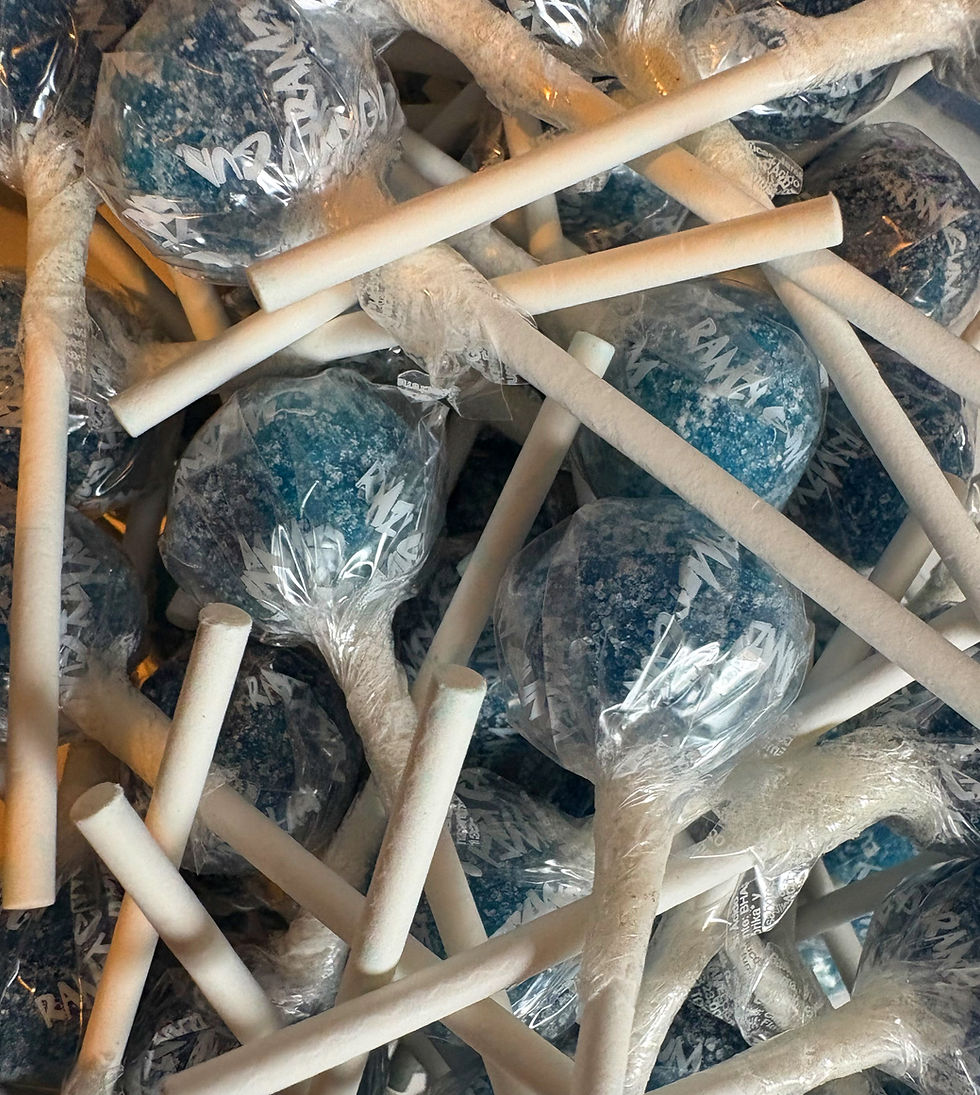 Sucette Fizzy Gum Fruits des bois acide - Vendu par 5