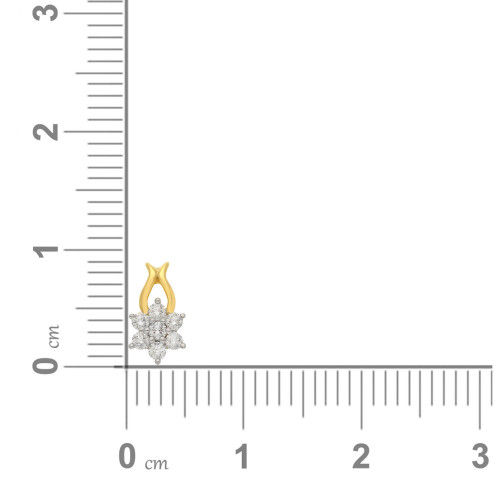 Thumbnail: Alluring Star Flower 18 Karat Yellow Gold Mine Diamond Pendant Set PSMGNNKR001PN