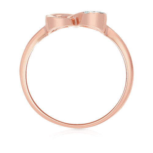 Thumbnail: Luring Infinity Hearts 18 Karat Rose Gold Diamond Ring MGNAFD037RN1