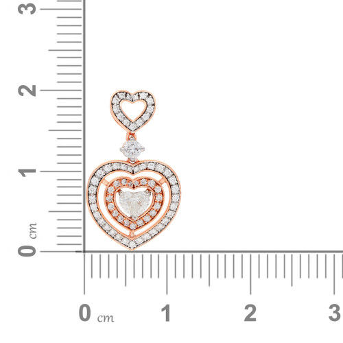 Thumbnail: Imperial Hearts Lock 18 Karat Rose Gold Mine Diamond Pendant MGNHTH024PN1