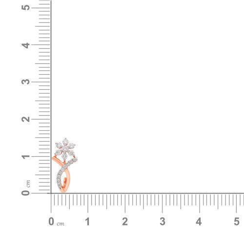 Thumbnail: Glamorous Infinity Floral 18 Karat Rose Gold Diamond Earring MGNPNG249ER1