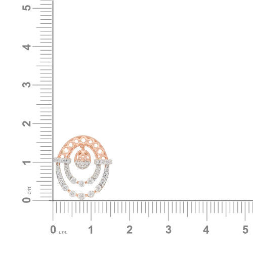 Thumbnail: Imperial Spiral Drop 18 Karat Rose Gold Diamond Earring MVRVRZ012ER1