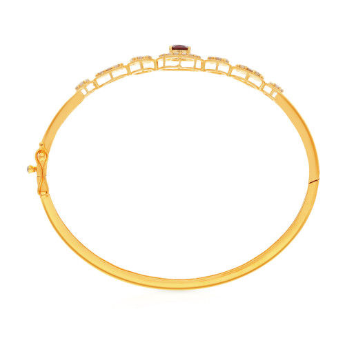 Thumbnail: Exquisite Citadel 22 Karat Yellow Gold Uncut Diamond Bangle EGNPRE136BN1