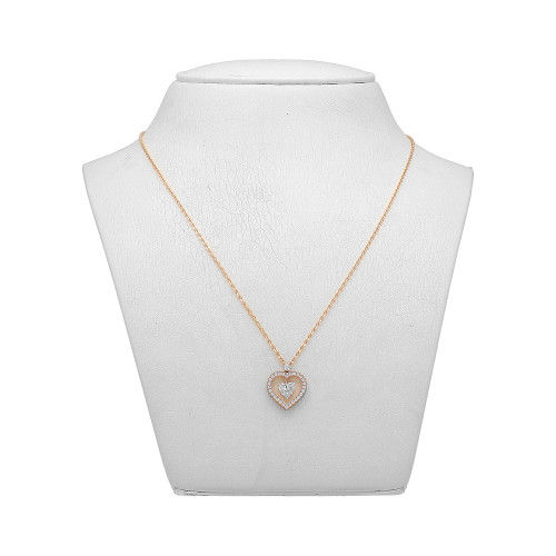 Thumbnail: Cute Love Drop 18 Karat Rose Gold Mine Diamond Pendant MGNHTH043PN1