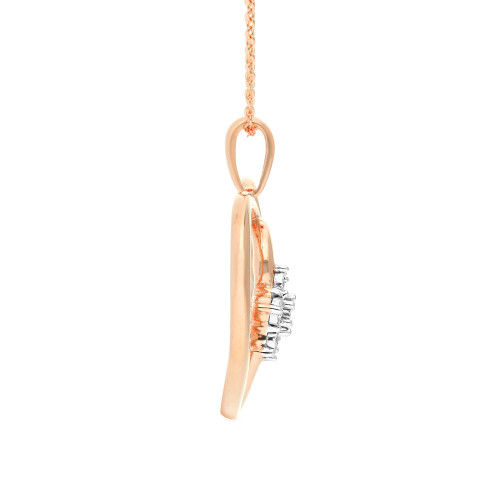 Thumbnail: Alluring Heart Star 18 Karat Rose Gold Mine Diamond Pendant MN1VL21PN011