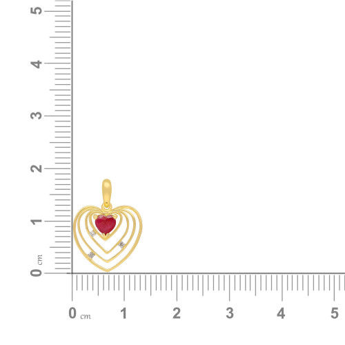 Thumbnail: Magnificent Heart Maze 18 Karat Yellow Gold  Diamond Pendant MGNHTH054PN1