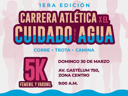 INVITA CESPE A PARTICIPAR EN CARRERA ATLÉTICA “POR EL CUIDADO DEL AGUA