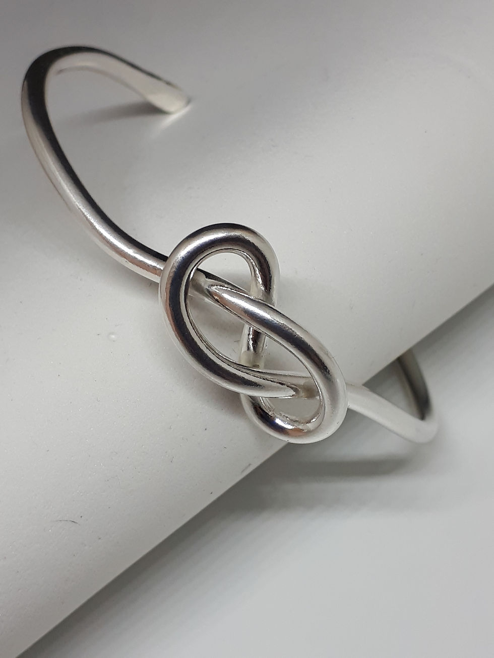 Silver knot bangle