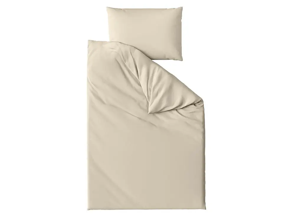 Bézs színű 100% pamut ágyneműhuzat paplan és párnahuzat