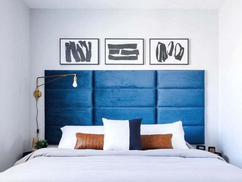 Indexkép: Kék bársony kárpitozott hőszigetelő falpanelek