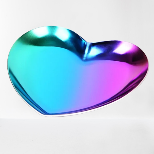 Thumbnail: Metallic Heart Jewelry Platter Tray