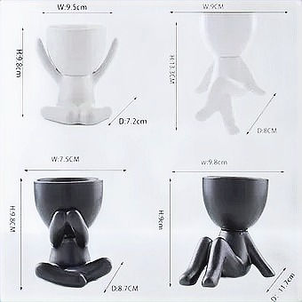 Bud Figure Statue Pot