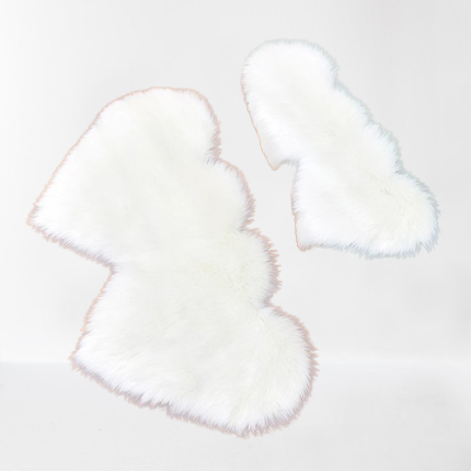 Thumbnail: Doubled Soft Fluff Heart Desk Mat