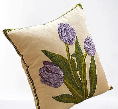Thumbnail: Soft' Shagg Tulip Patterned Pillow Cases