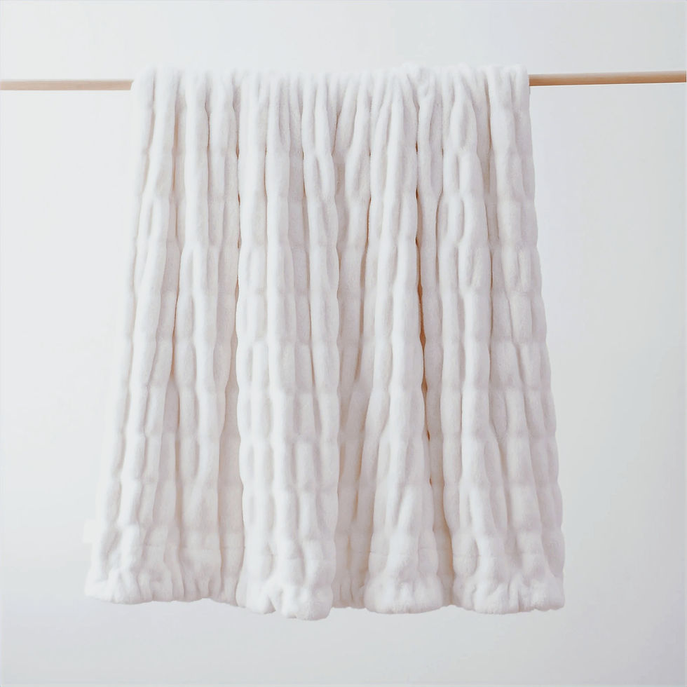 Thumbnail: Soft' Ruched Rippled Blanket