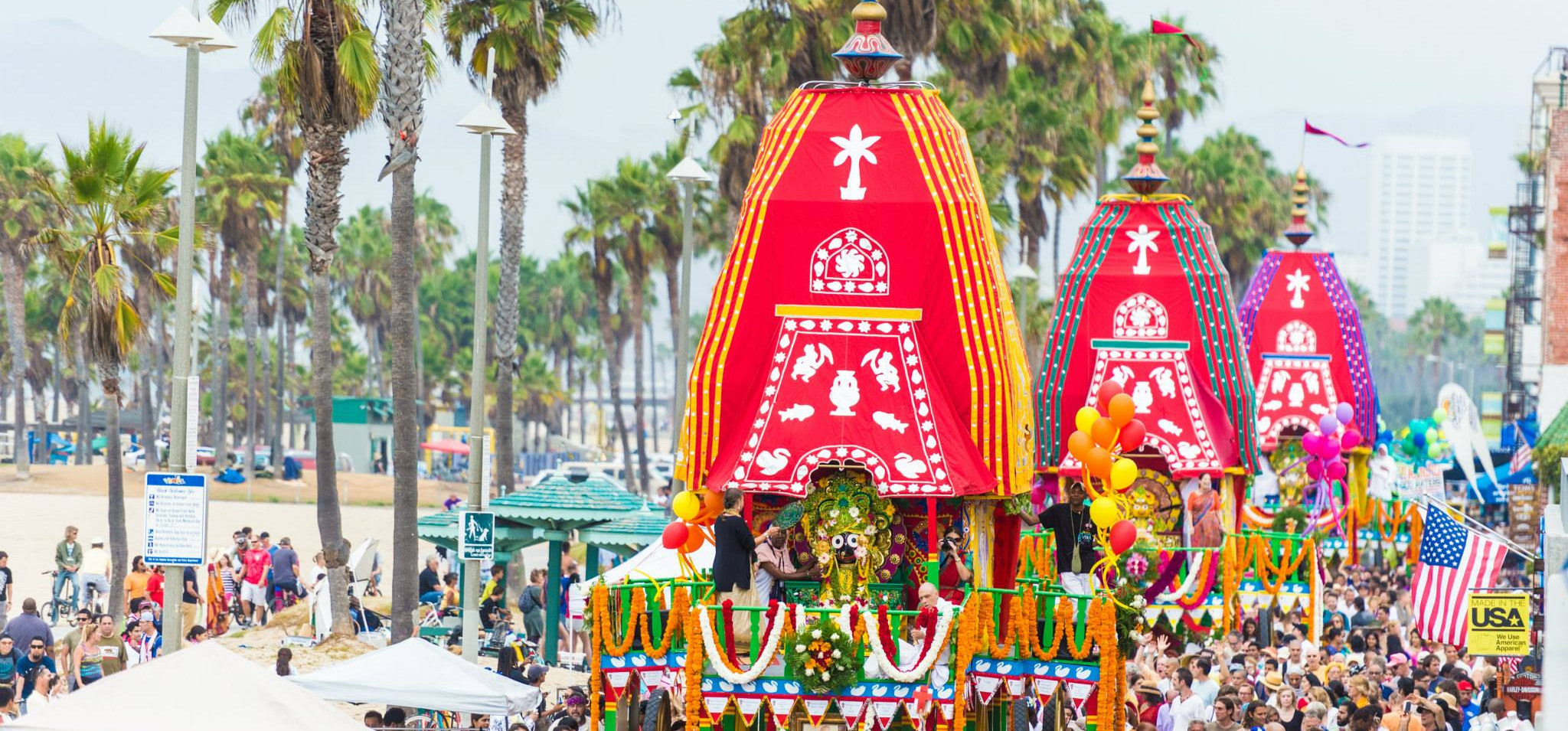 Los Angeles Festival of the Chariots (Ratha Yatra) at Main Street, Santa Monica → Venice Beach Windward Plaza
