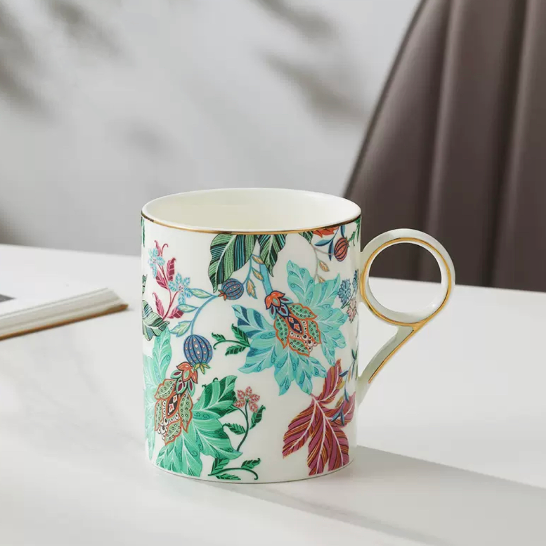 Blissful Garden White Mug - White 350ml