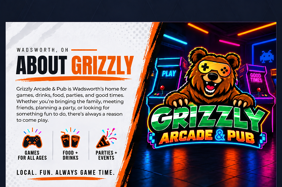 About us Grizzly Arcade & Pub