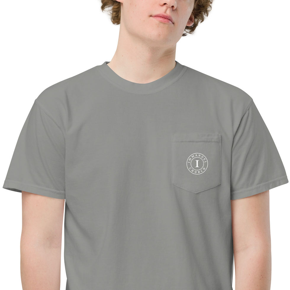 Thumbnail: Comfort Colors Pocket T - White Logo