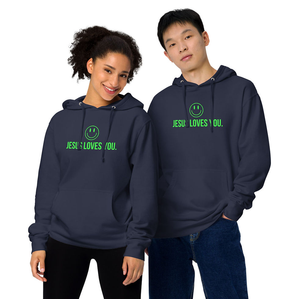 Thumbnail: Unisex Jesus Loves You Hoodie