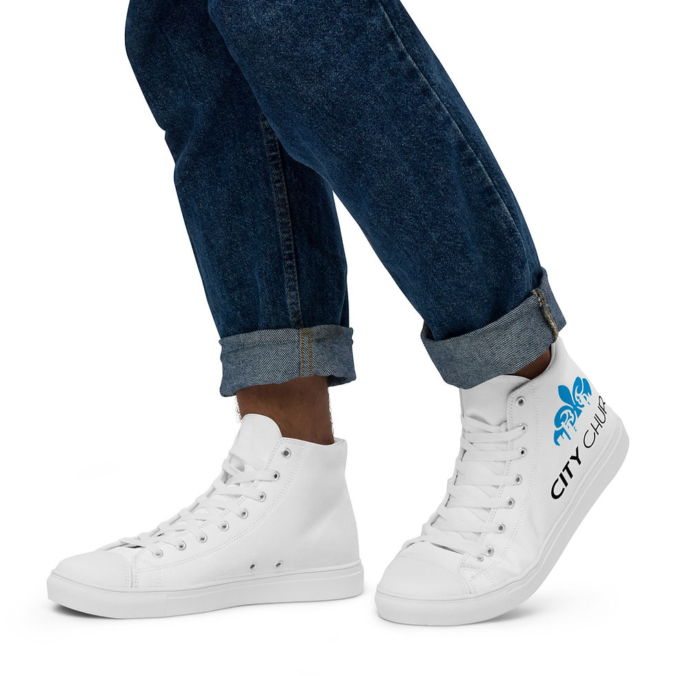 Thumbnail: City Church Men's High Top Canvas Shoes