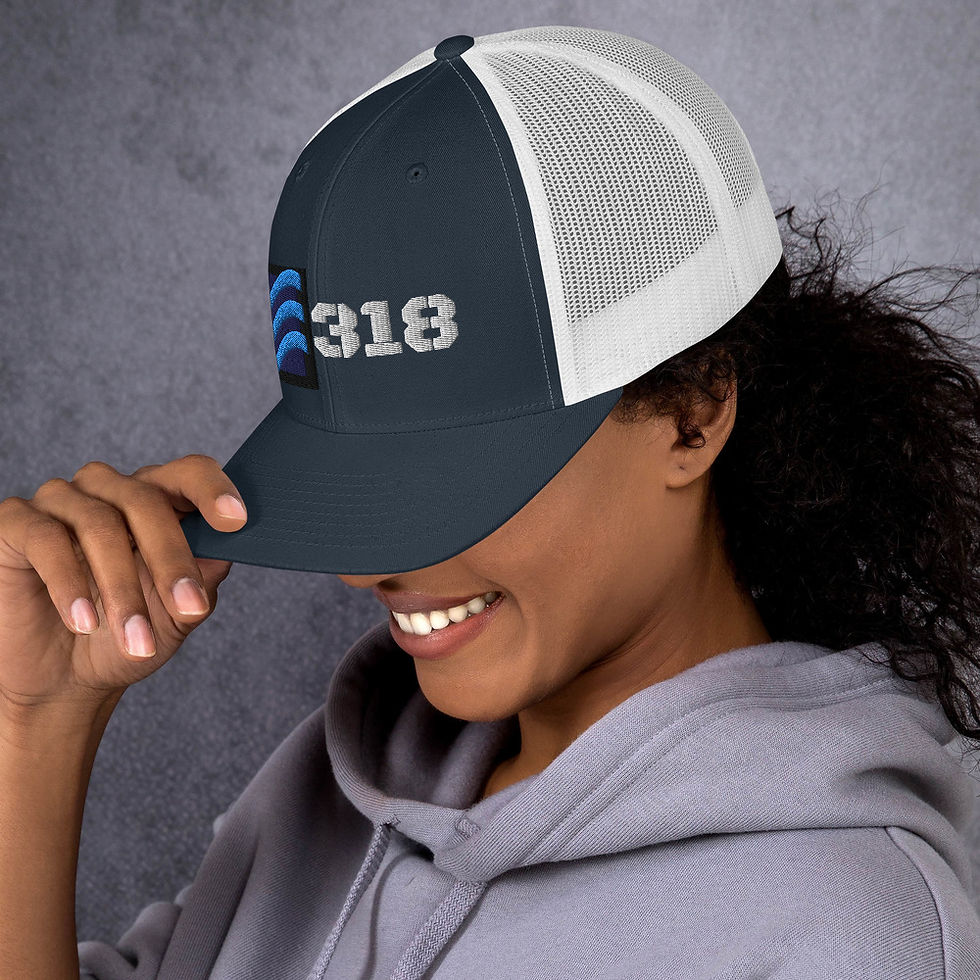 Thumbnail: Wave 318 white Trucker Cap