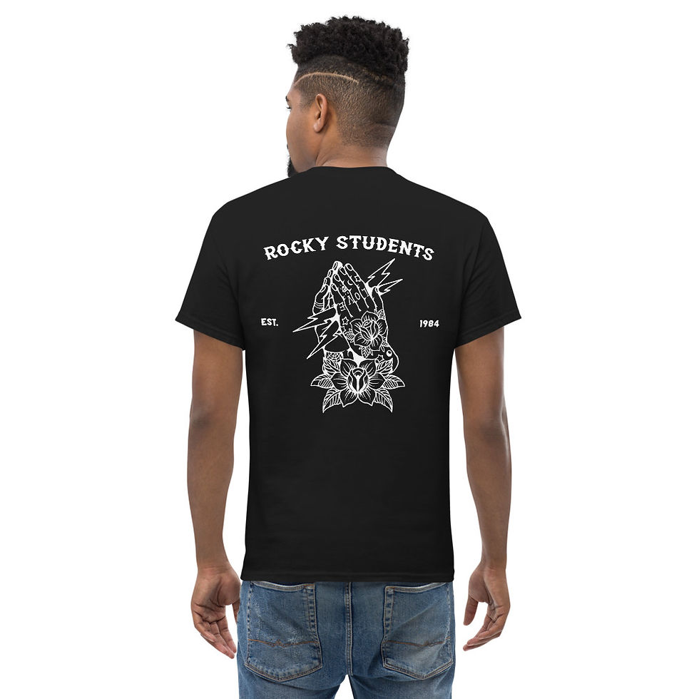 Rocky Students Prayer Hands Tee | Black