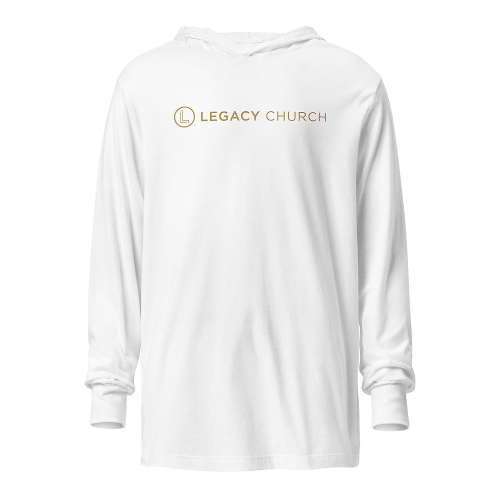 Thumbnail: Gold Logo Unisex Hooded Long Sleeve Tee